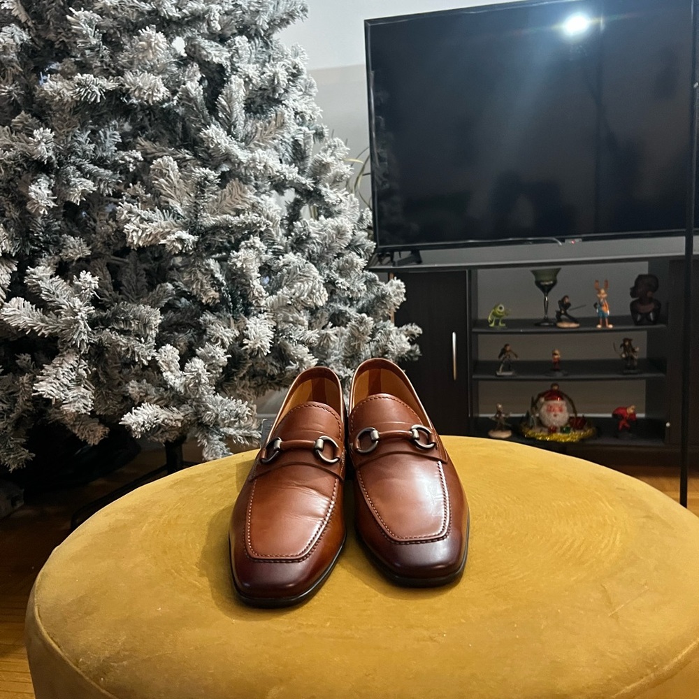 Men's Brown Leather Magnanni Loafers